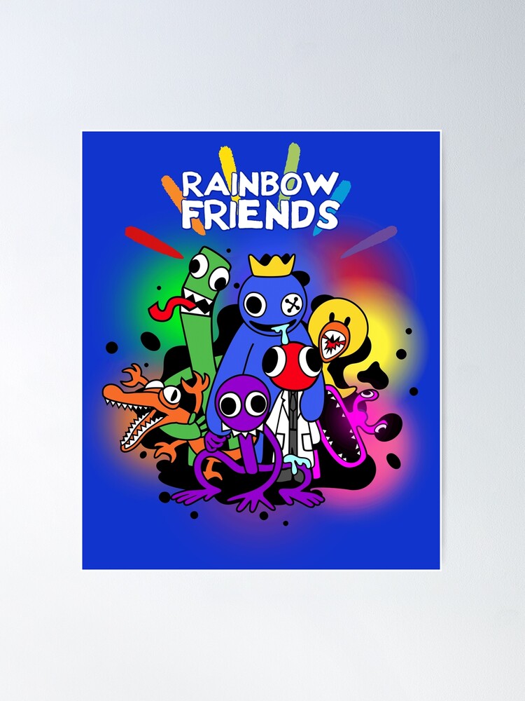 Running Blue Rainbow Friend  Poster for Sale by TheBullishRhino