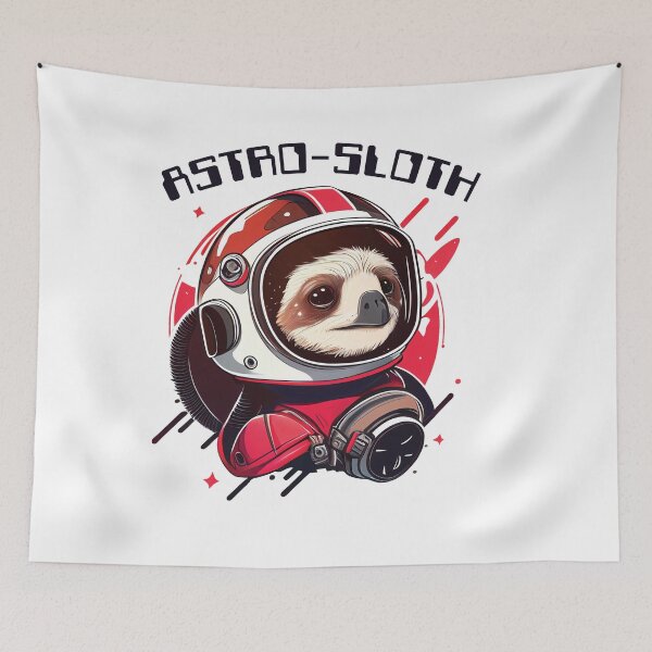 Item preview, Astro-sloth, cute sloth wearing a space helmet designed and sold by Gerald Waters.