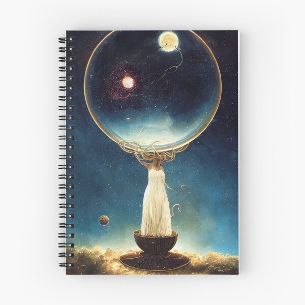 Item preview, Surreal Woman With White Dress Connected to Glass Orb in Space designed and sold by bryanchvzz.