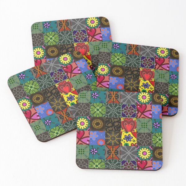 Item preview, Hippie Vibe Collage Abstract Patchwork pattern Illustration. designed and sold by rahmangm.