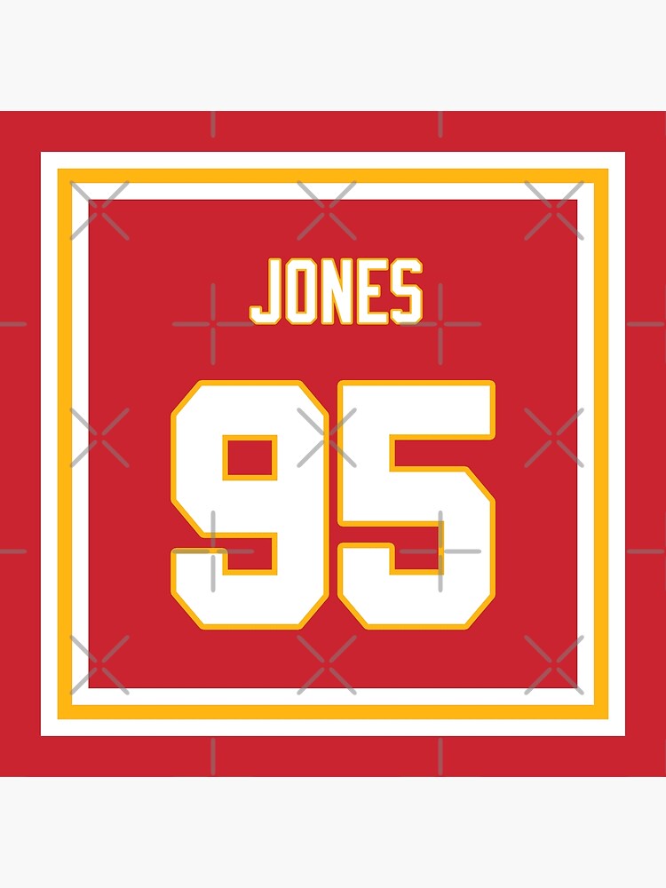 Chris Jones Home Jersey Sticker for Sale by designsheaven