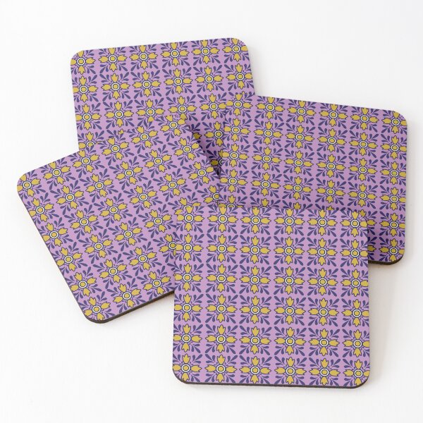 Item preview, Mexican Yellow and Purple Flower Tiles designed and sold by Reynareyna.