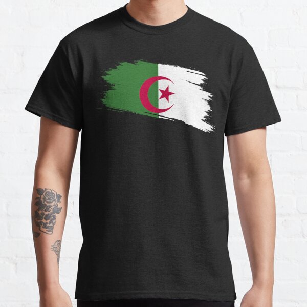 Fishing Shirts for Men Men's Flag Graffiti Print Algeria