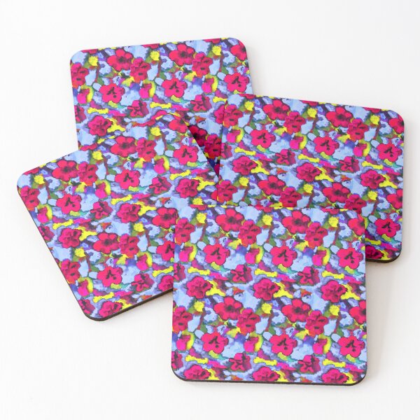 Item preview, abstract ink flowers designed and sold by Alessandro Remo Mazzoni Remotextiles.