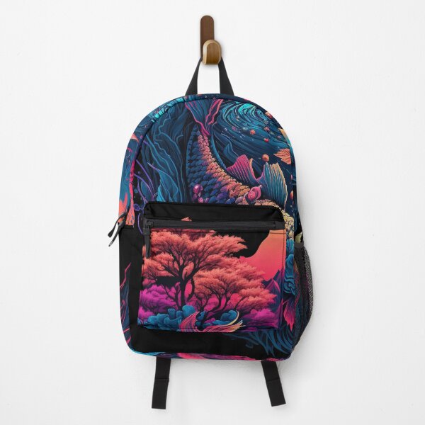 Item preview, Synthwave Yakuza Koi Fish Tattoo T-Shirt Design designed and sold by JOLI Design.