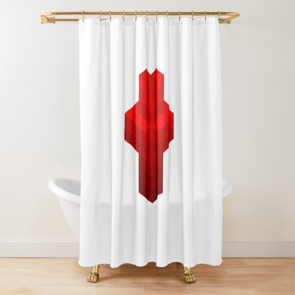 Red cubes in a row Shower Curtain