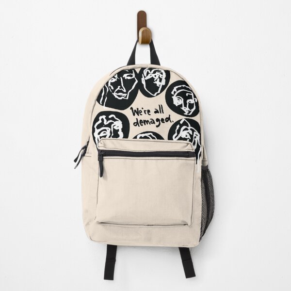 Item preview, We are all demaged - white pen on black background designed and sold by Tolarlei.