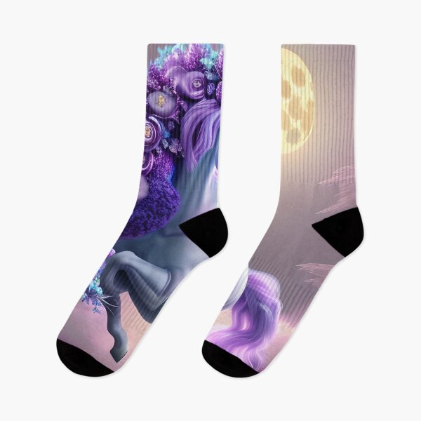 Item preview, Purple lilac unicorn with floral mane Artwork designed and sold by Itzjustlife.