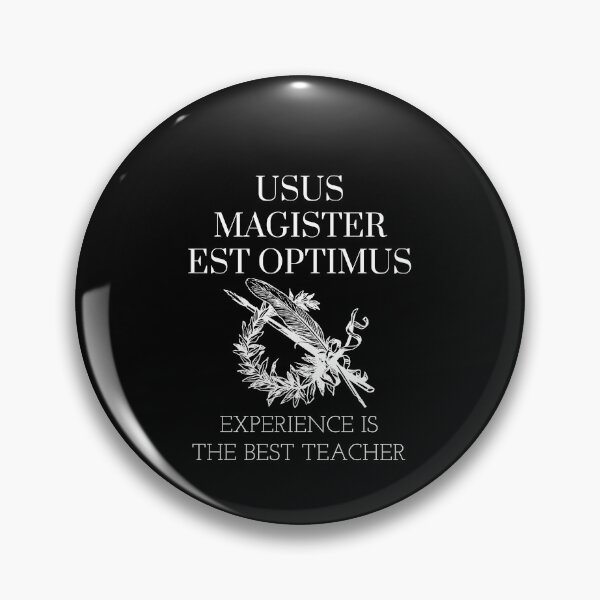 Item preview, Usus Magister Est Optimus - Experience Is The Best Teacher - Old Latin Phrase Black And White designed and sold by WordsOf--Wisdom.