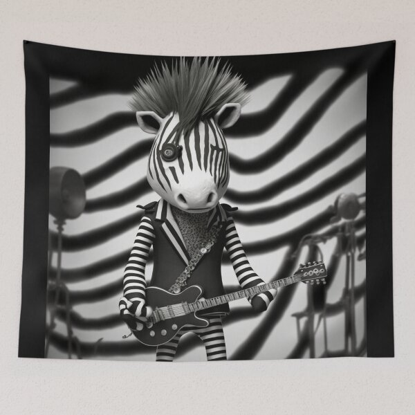 Item preview, Zebra Rockera: the must-have for all rock lovers designed and sold by BeerBot.