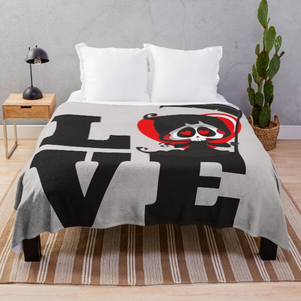 Item preview, Funny Creepy Horror Valentine Scary Grim Reaper L-O-V-E Letters Halloween Lovers designed and sold by GGDesignArt.
