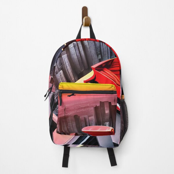Item preview, A Red Piano Sitting On Top Of A Skyscraper At Dusk. designed and sold by MusicalArtisty.