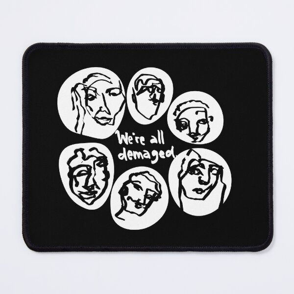 Item preview, We are all demaged - black pen on white background designed and sold by Tolarlei.