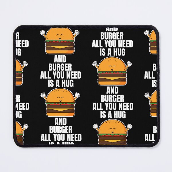 Item preview, cartoon character all you need is hug and burger designed and sold by Design_for_merch.