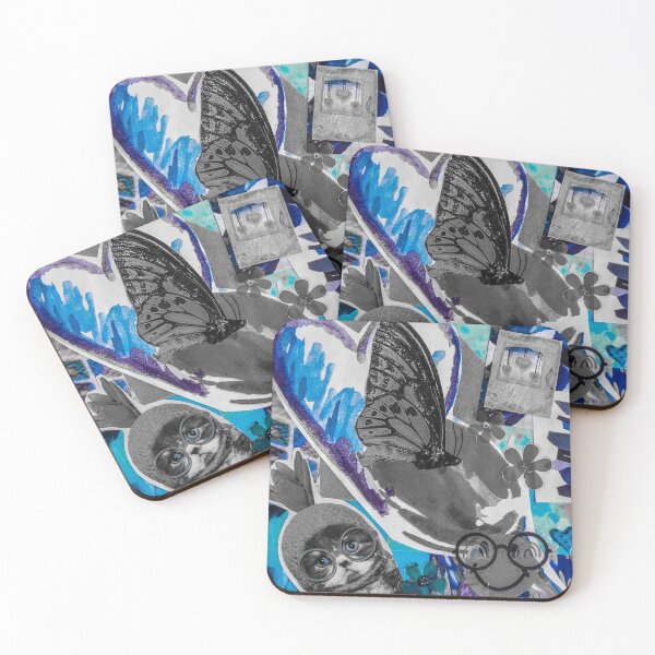 Item preview, Pineapple Cat Vibes (Blue) designed and sold by Sarah Kurdila.