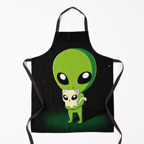 Item preview, Cute Alien Holding Cat Illustration Artwork designed and sold by DegenLife.