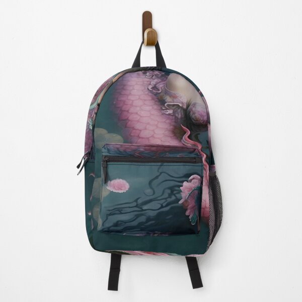Item preview, The Enchanting Asian Maiden and Her Pink Dragon Guardian Swimming in the Lake designed and sold by Digital-Dreamer.