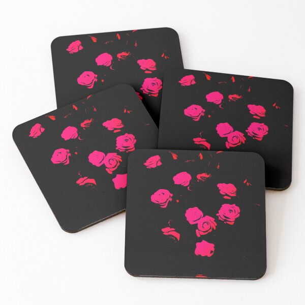 Item preview, Abstract Pink Roses - Black designed and sold by asurtiumgreen.