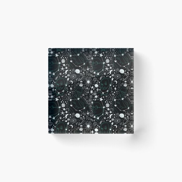 Item preview, The Founders of Behavioral Science Galaxy Seamless Print (Black) designed and sold by abawizard.