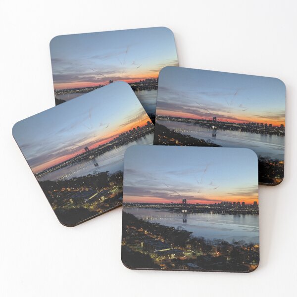 Item preview, Dawn view of George Washington Bridge over the Hudson River with Manhattan, New York City designed and sold by thatwaslife.