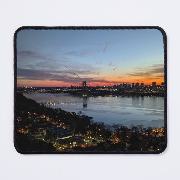 Item preview, Dawn view of George Washington Bridge over the Hudson River with Manhattan, New York City designed and sold by thatwaslife.