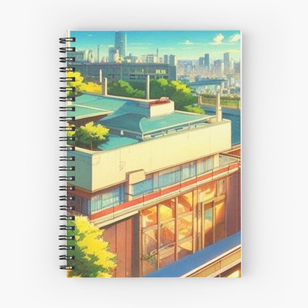 Item preview, high school rooftop anime scenery designed and sold by hedoniism-shop.