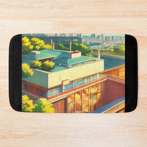 Item preview, high school rooftop anime scenery designed and sold by hedoniism-shop.