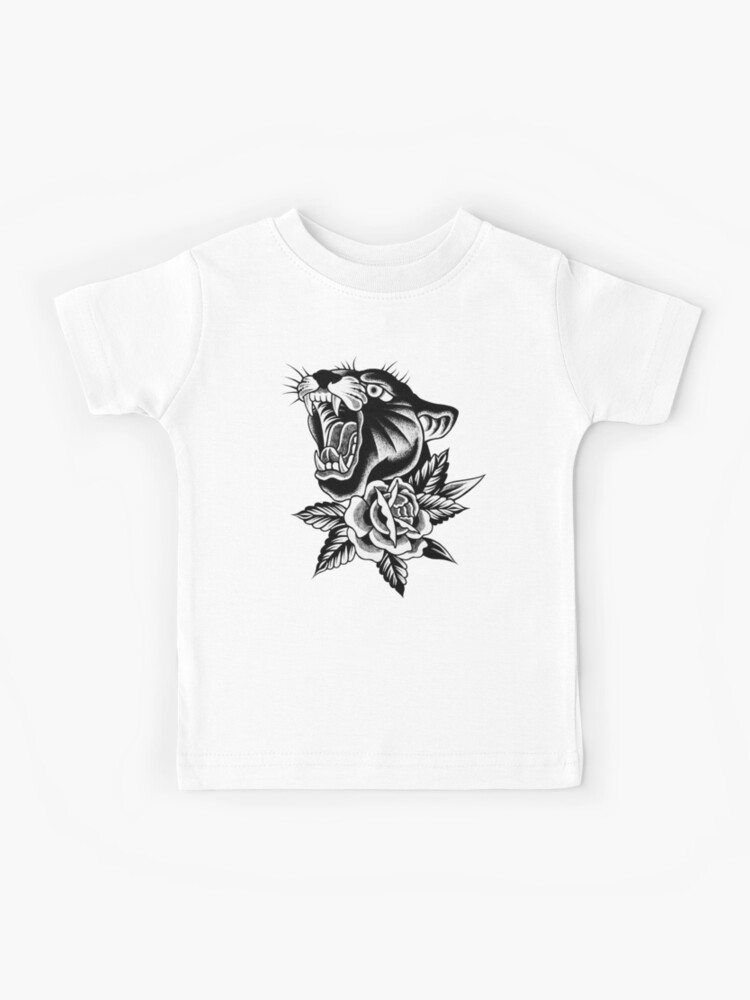 Printed T-shirt - White/Black Panther - Kids