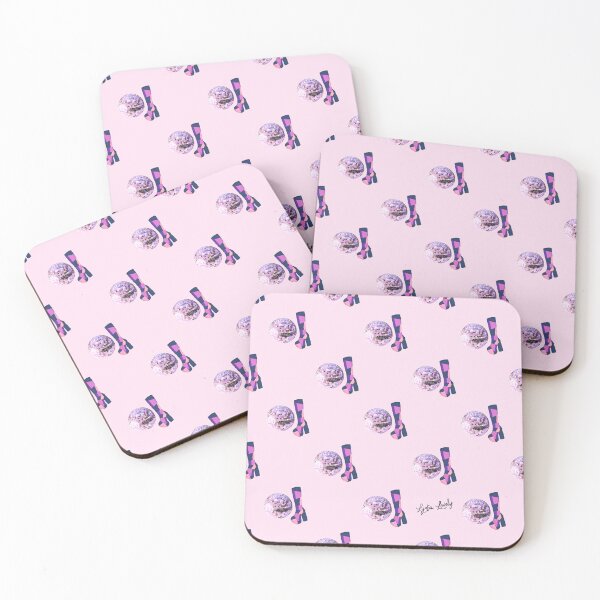 Item preview, Disco & boots Pastel pink- pink background designed and sold by Studio Lydia  Lovely.