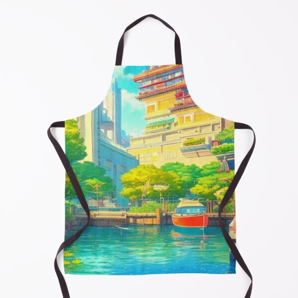Item preview, a city by the ocean anime scenery designed and sold by hedoniism-shop.