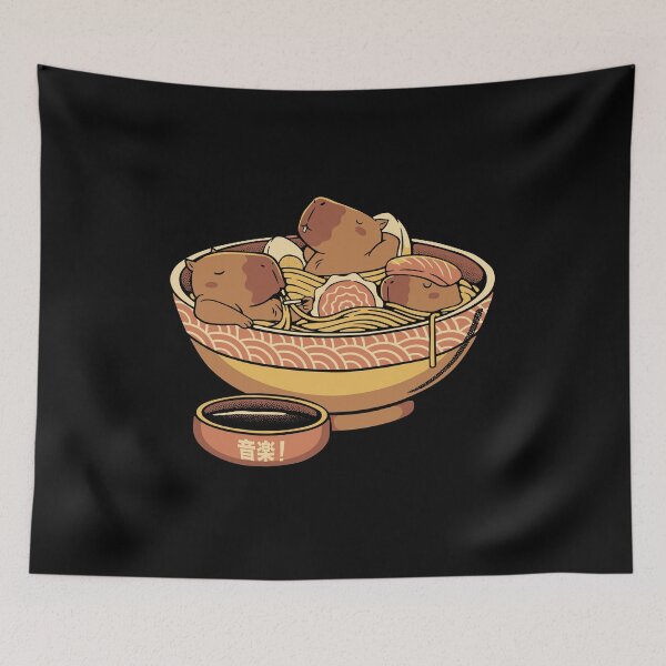 Item preview, Capybara Cute Ramen by Tobe Fonseca designed and sold by Tobe Fonseca®.