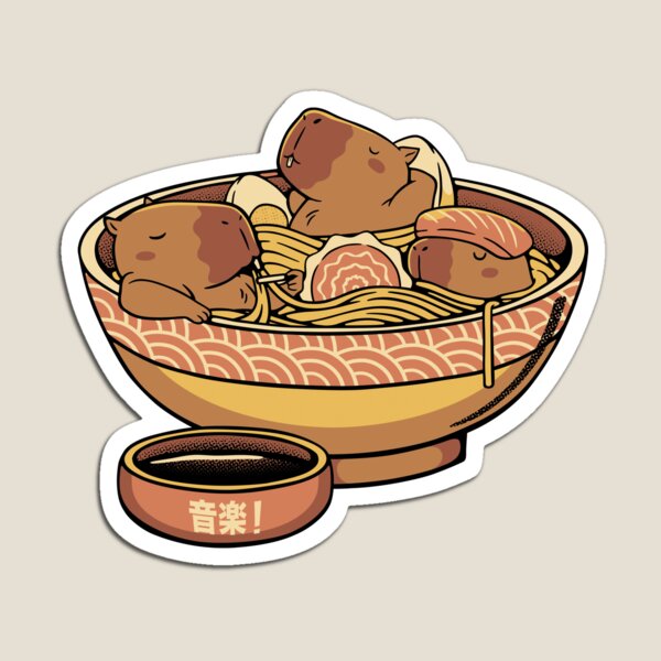 Item preview, Capybara Cute Ramen by Tobe Fonseca designed and sold by Tobe Fonseca®.