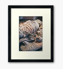 Mom's Knitting Framed Print