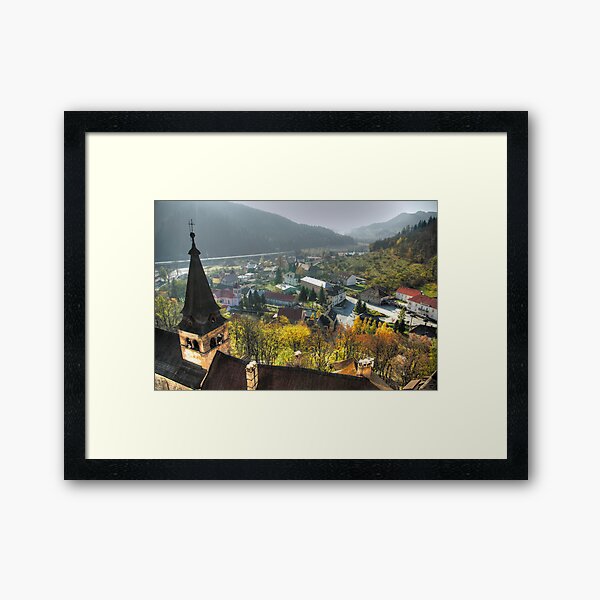 The view from Orava Castle Framed Art Print
