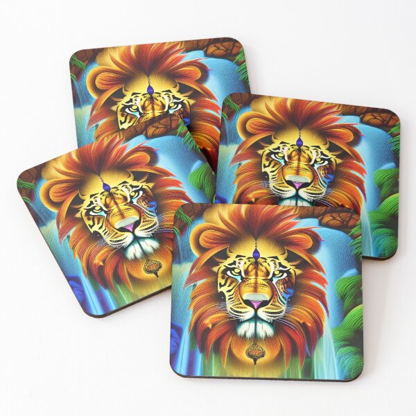 Item preview, Lion waterfall Artwork designed and sold by Itzjustlife.