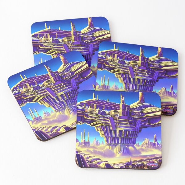 Item preview, Retro Scifi Skyline Deco CXLVII designed and sold by AliceMako.