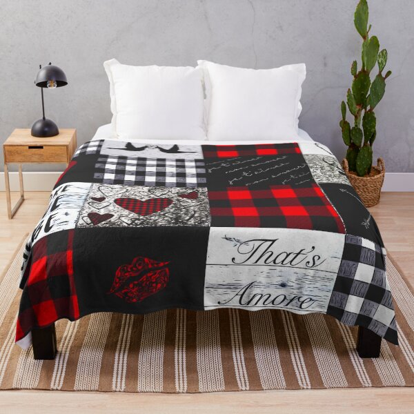 Item preview, Buffalo plaid with hearts love, black red designed and sold by Inktown.