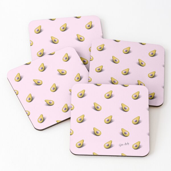 Item preview, Disco avocado pastel pink- pink background designed and sold by Studio Lydia  Lovely.