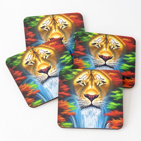 Item preview, Beautiful bright color Lion waterfall Artwork designed and sold by Itzjustlife.