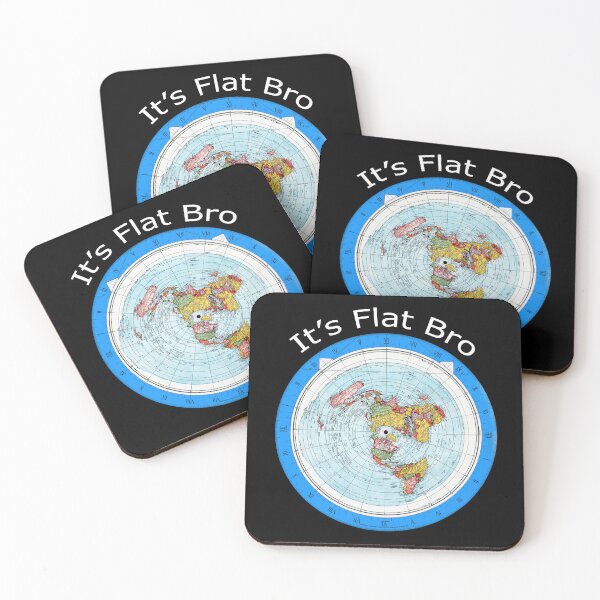 Item preview, It's Flat Bro - Flat Earth Map designed and sold by MtWoodsonSales.