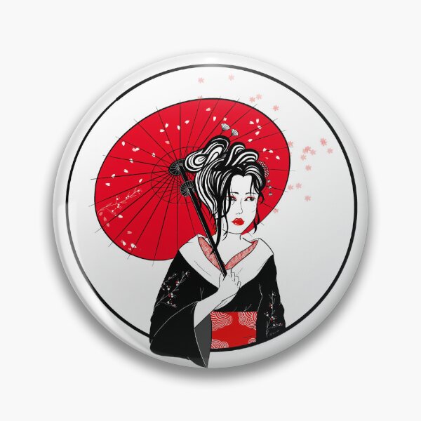 Item preview, Geisha - monochrome drawing designed and sold by Zou-ink.