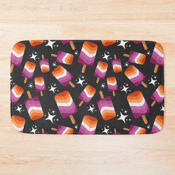 Item preview, Seamless Repeating Lesbian Pride Flag Popsicles Pattern designed and sold by LiveLoudGraphic.