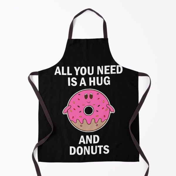 Item preview, funny character cute cartoon all you need is hug and donuts designed and sold by Design_for_merch.