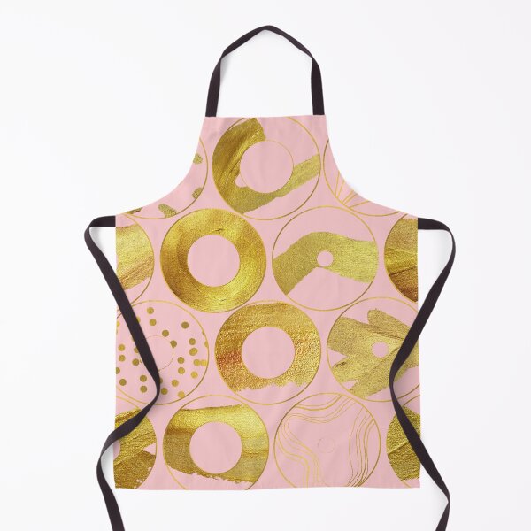 Item preview, Golden geometric circle pattern with pastel pink background. designed and sold by CreativeStrand.