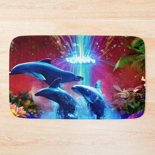 Item preview, Three Dolphin playing in the water artwork designed and sold by Itzjustlife.
