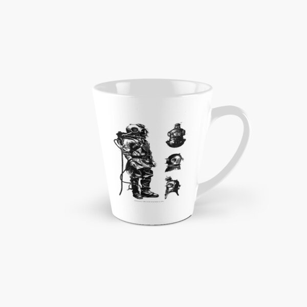 Vintage Deep Sea Diver | Nautical | Black and White | Tall Mug