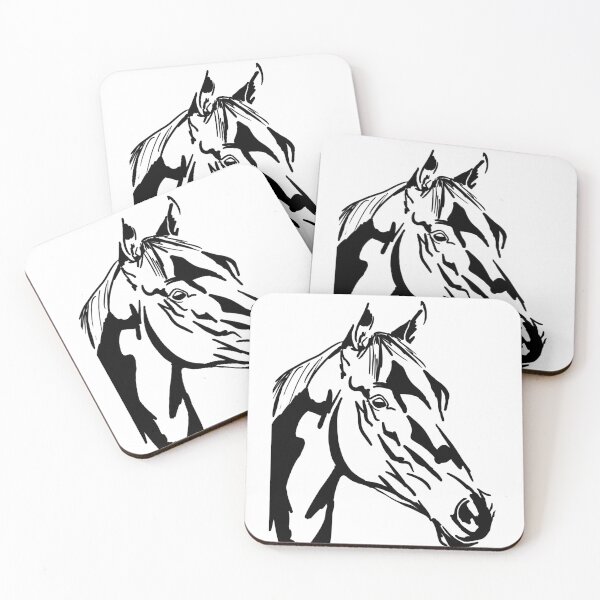 Item preview, Detailed Shadow Horse Portrait Headshot designed and sold by and-then-some.
