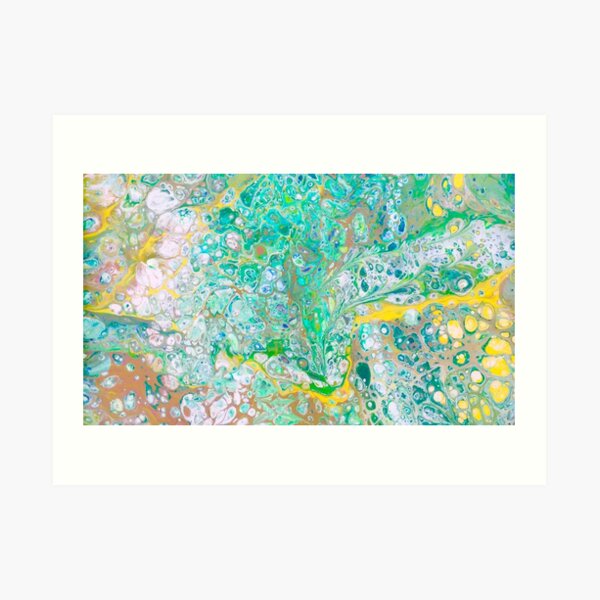 Lake Algae Pour Art Print