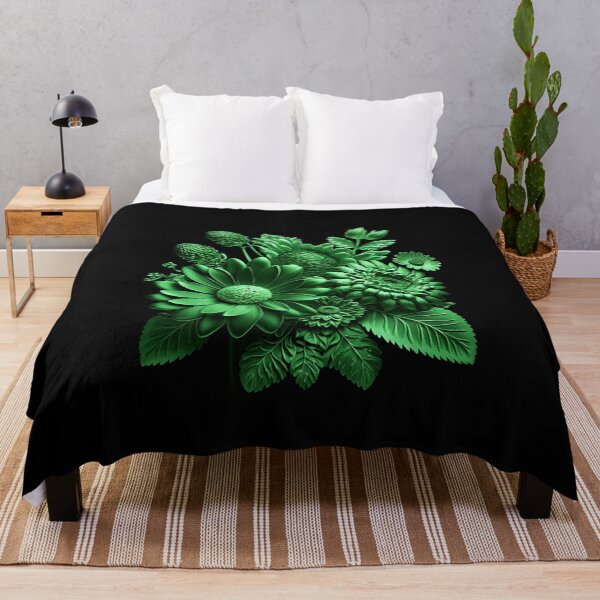 Item preview, Green Metallic flowers designed and sold by Simone Davino.