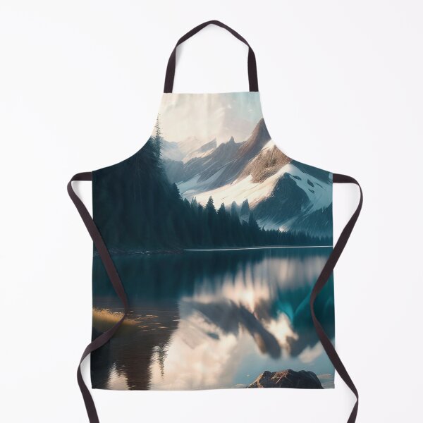 Item preview, Beautiful scenic view of mountains lake and forest vibrant painting designed and sold by ArtificialCraft.